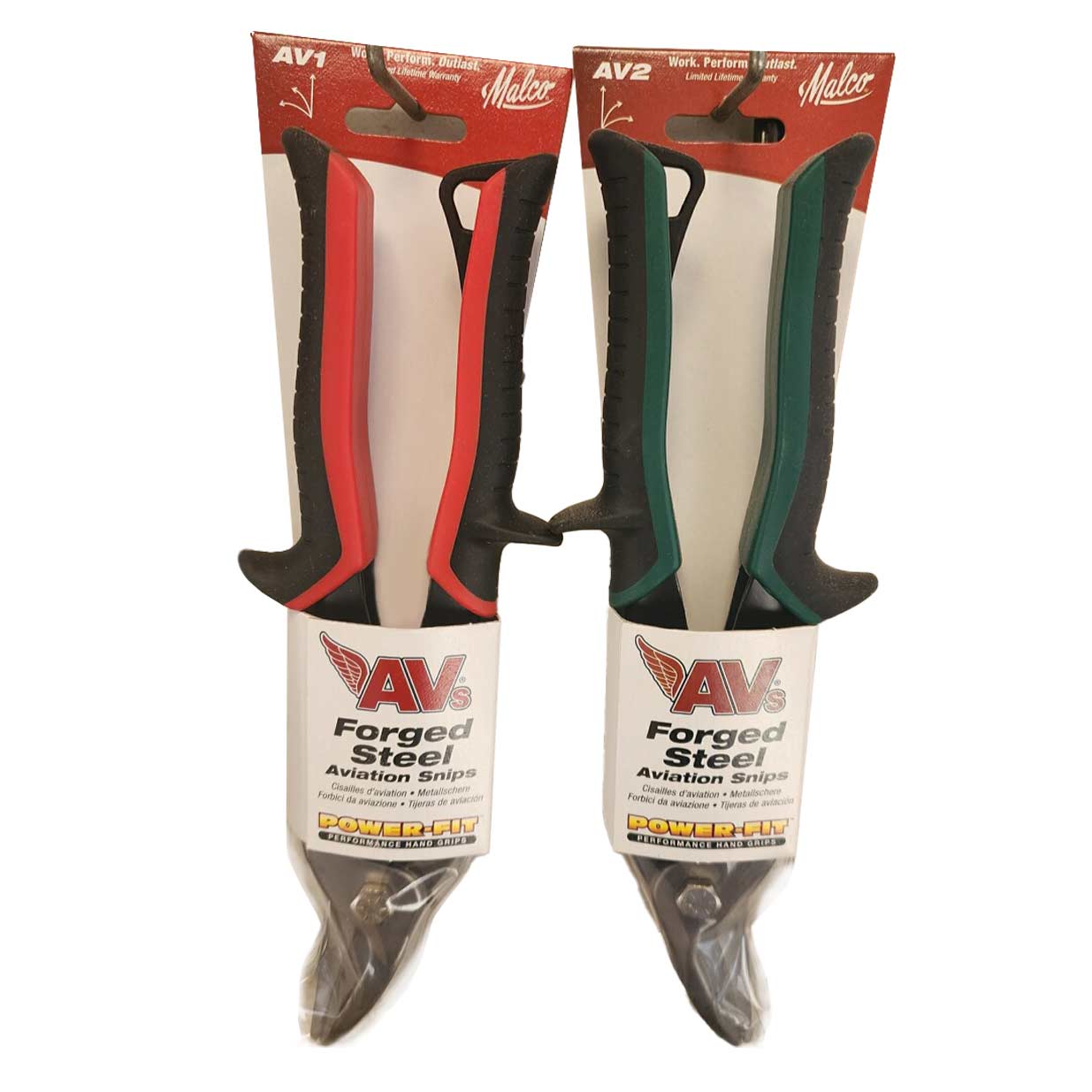two pairs of aviation snips